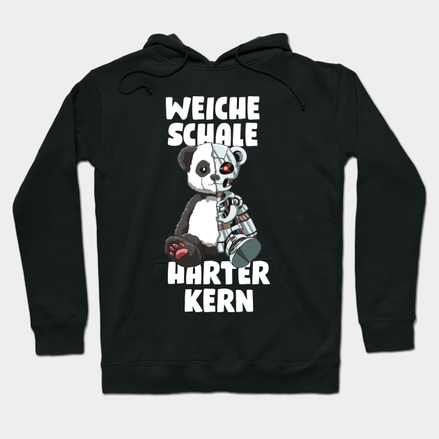 Cute Panda Bear Scary Robot Cybernetic Animal Lover Hoodie by melostore